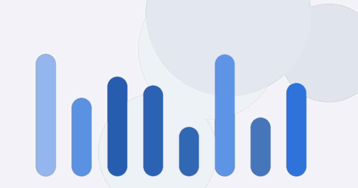 Abstract blue illustration for the glossary entry Look-to-book ratio