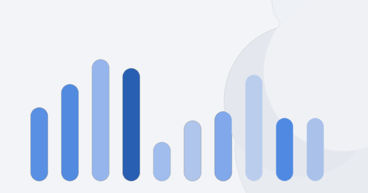 Abstract blue illustration for the glossary entry Mention rate