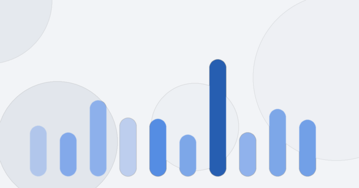 Abstract blue illustration for the glossary entry Share of voice